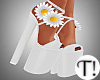 T! Daisy White Heels