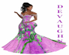 Jeweled Pink Prnt Gown