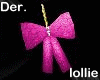xo}In pink bow earrings