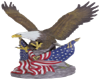 Eagle with American flag