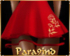 P9)"LEA" Red MM Skirt