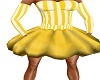 Solid yellow pouf skirt