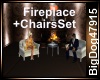 [BD]Fireplace+ChairsSet