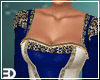 Medieval Blue Fur Gown