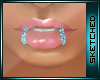 Diamond Lip Hoops