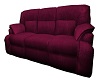 Red Velour Poseless Sofa