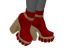 Maroon Clog Booties