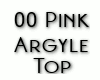 00 Pink Argyle Top