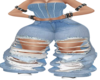 *Corset Baggy Jeans Blue