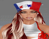 14 TH JULY HAT&RED/BLOND