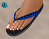 Blue Flip Flops Plaid F