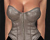 $ zip up corset tan