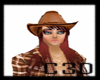 C3D - Brown Cowgirl Hat