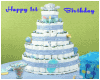 blue baby's cake
