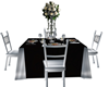 Silver & Black Wed Table