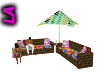 Island Umbrella w/Sofas