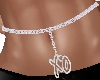 X♥0 Silver Belly Chain