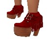 RED FRINGE BOOTIES