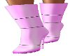 *F PINK ROUND TOE BOOTS