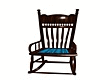 Wooden/Blu Rocking Chair