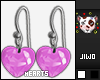 .J Lilac Heart Earrings
