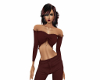 TDC Off Shoulder Top Red