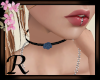 Rose/Flower Choker Blue