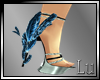 Lu ~ Blue Feather Sandal