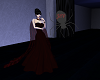 Black widow dress in red