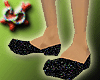 Black Beaded Slippers