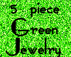 *KR-5 pc Green Jewel set