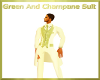 champane and green Suit 