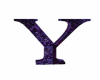 purple glitter letter Y