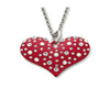 Red heart necklace .