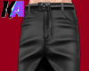 KA: black leather pants