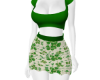 {EB}white&green skirt