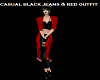 Black & Red Casual O/fit