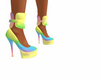 summer rainbow heels