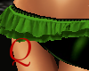 Green Latex Ruffld Skirt