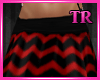 [TR]Chevron Skirt Red/Bk