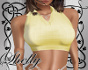 {SS} Yellow Ribbed Top