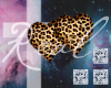 :.Leopard heart earrings