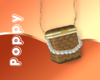 Chocolate purse w/pearls