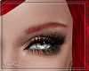 ∞ Eyebrows cherry red
