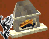Gold Fireplace 3d logs