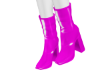 Pink Latex Doll Boots