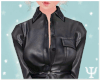 Y| Leather Coat Black