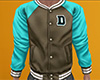 Varsity Jacket Brown Teal (M)