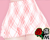 蝶 Peach Plaid Skirt