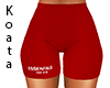 E. Red Biker Shorts